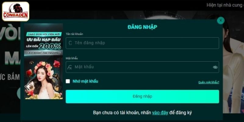 Điền các thông tin được yêu cầu trong form